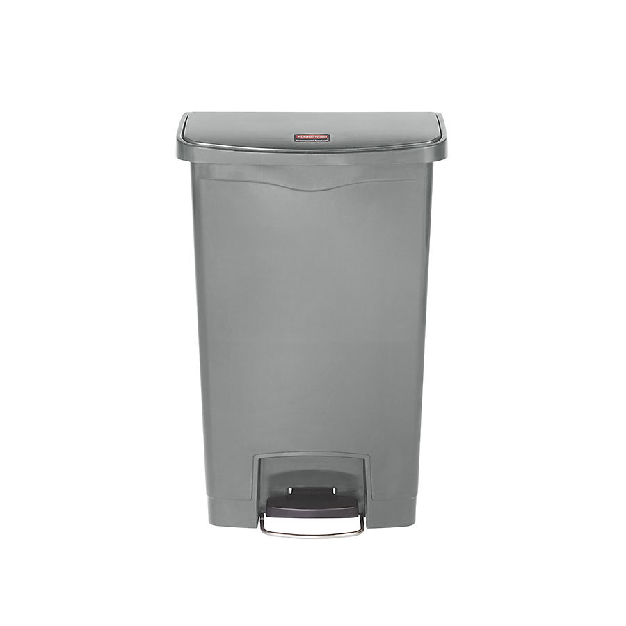 Rubbermaid Slim Step-On Bin Front Step 50 ltr Grey PK 1
