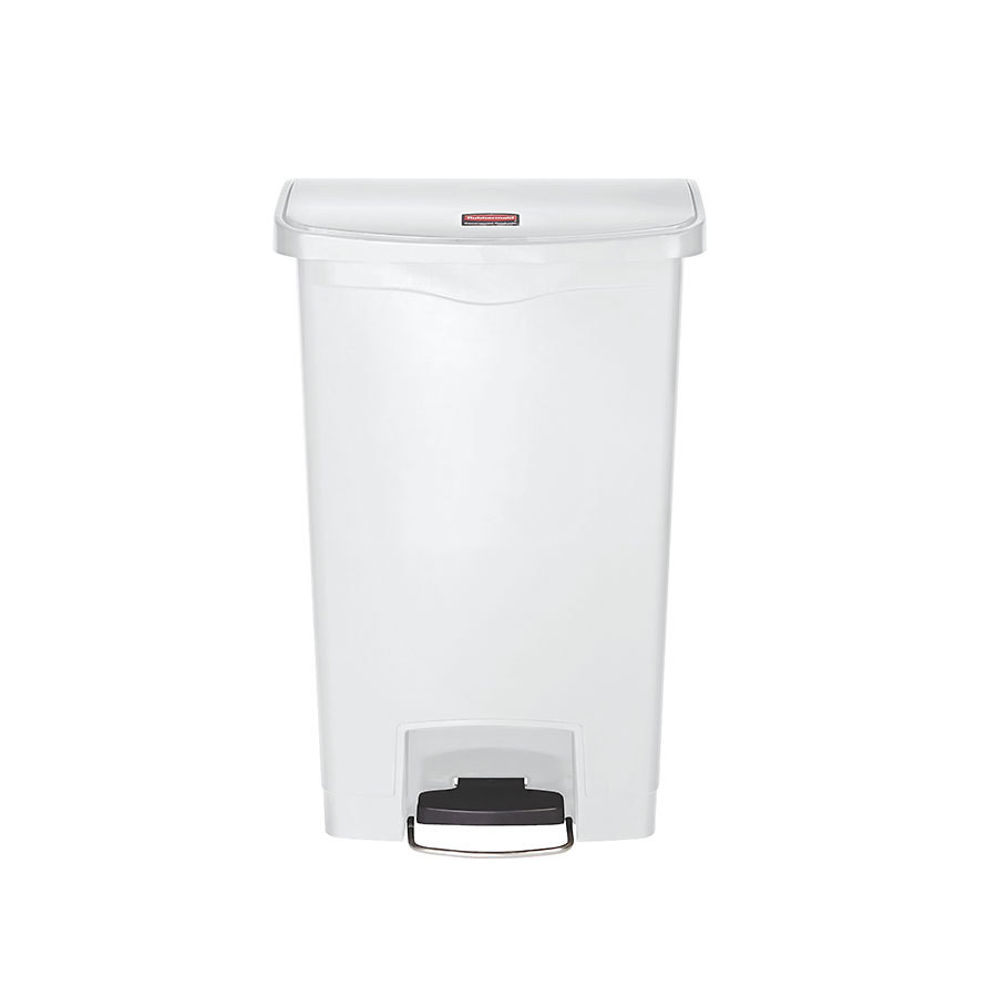 Rubbermaid Slim Step-On Bin Front Step 50 ltr White PK 1