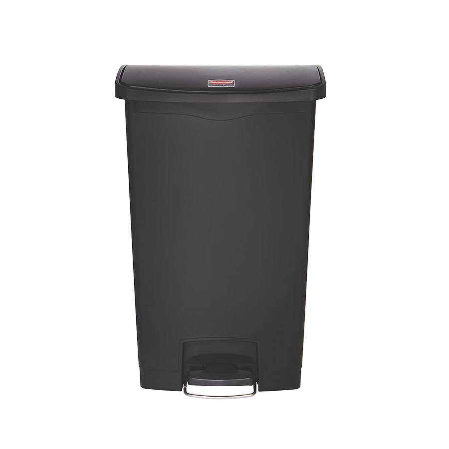 Rubbermaid Slim Step-On Bin Front Step 68 ltr Black PK 1