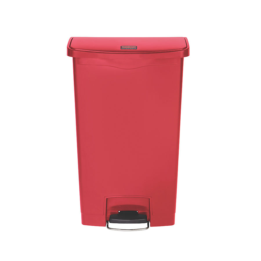 Rubbermaid Slim Step-On Bin Front Step 68 ltr Red PK 1