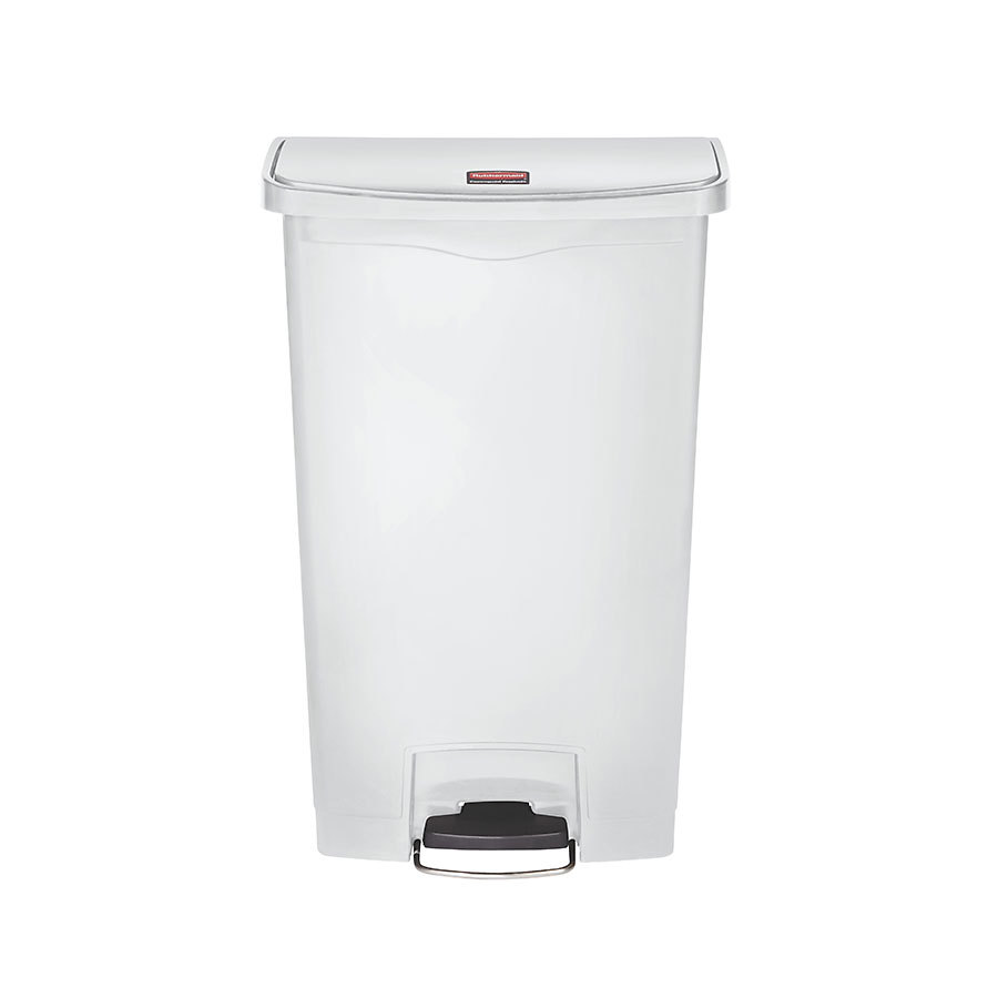 Rubbermaid Slim Step-On Bin Front Step 68 ltr White PK 1