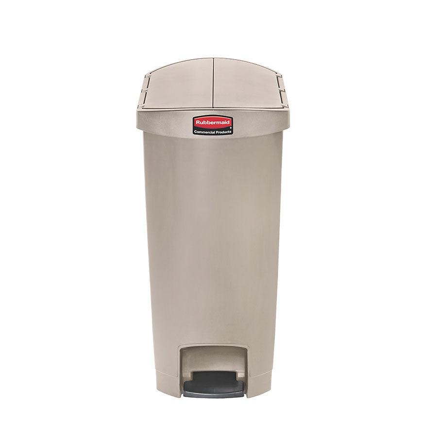 Rubbermaid Slim Step-On Bin End Step 50 ltr Beige PK 1