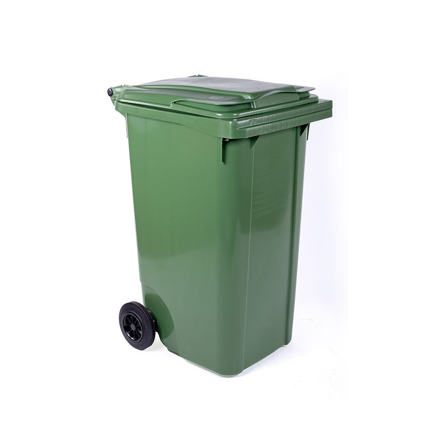Fletcher European Wheelie Bin Plastic 240ltr Green 740x580x1070mm PK 1