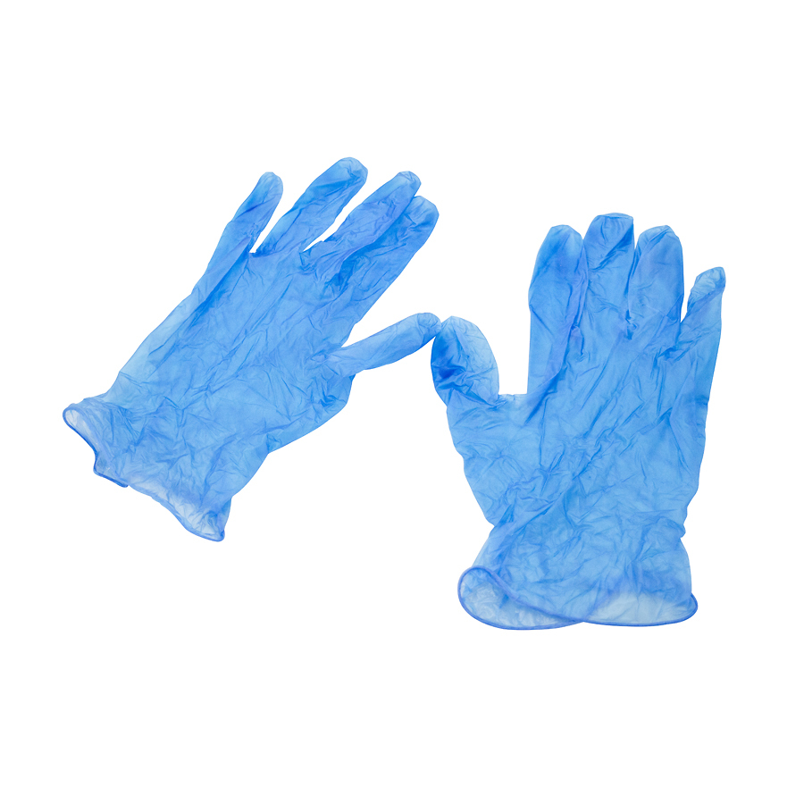 Blue Vinyl Gloves Large PK 1