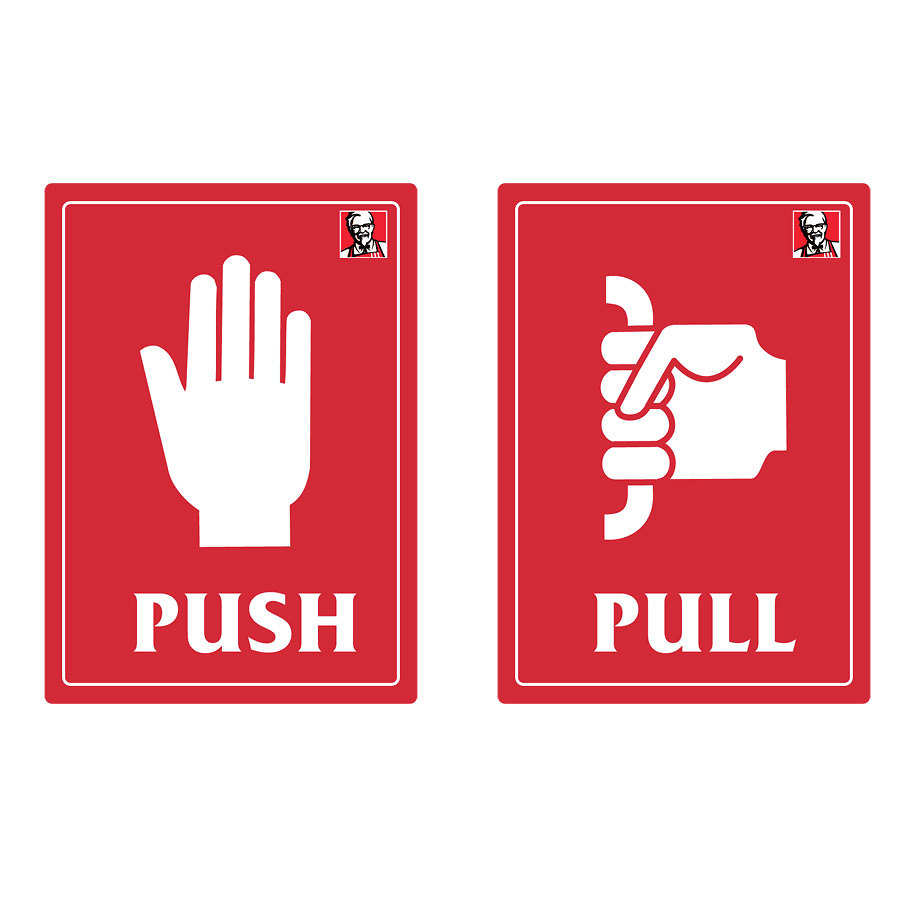 Sign Push Pull Door OpenIng PK 1
