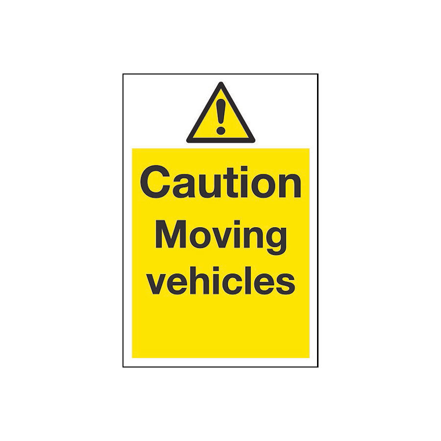 Mileta Safety Sign - Caution Moving Vehicle Sign 200x300mm PK 1