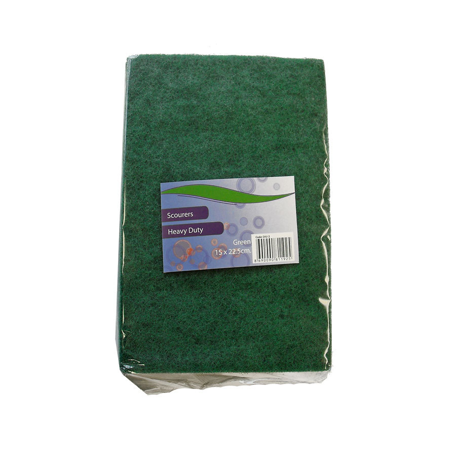 SYR Green Scourer Pads Heavy Duty 9in x 6in PK 1