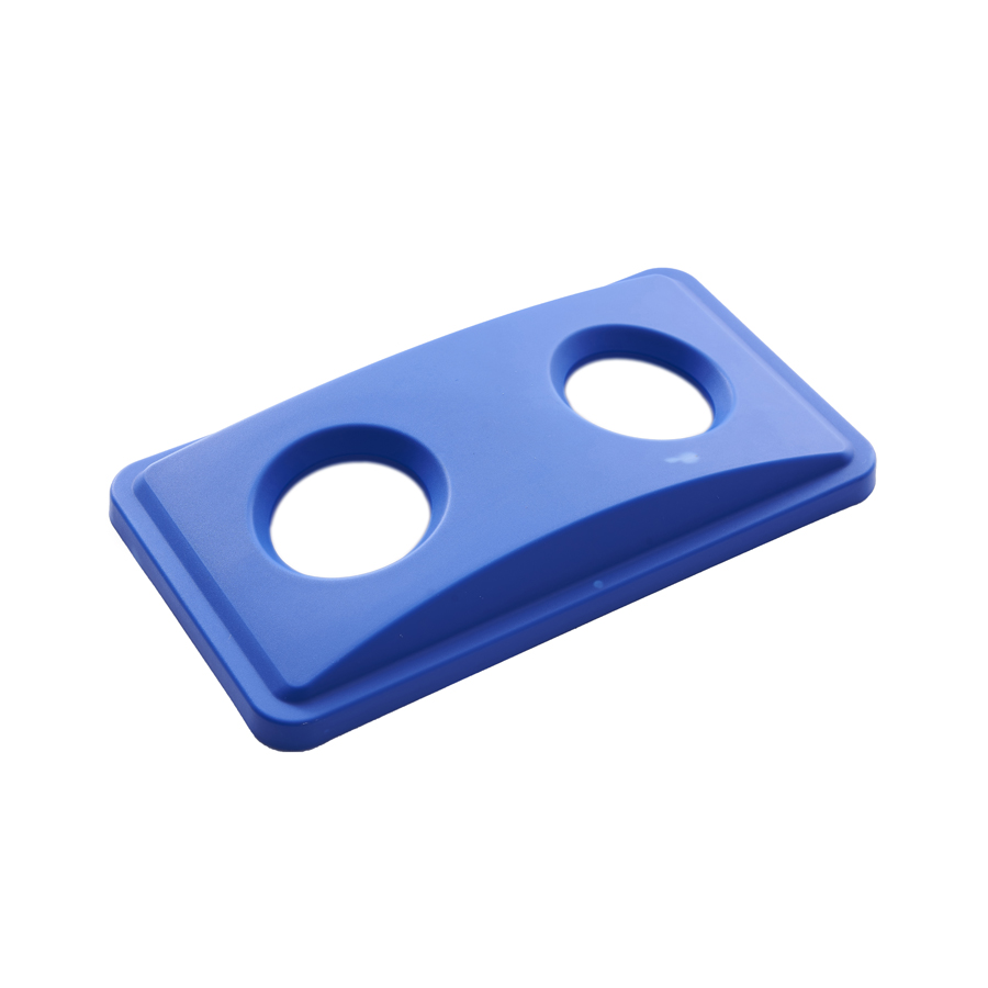 Trust Svelte® Top Bottle/Can Lid For Oblong Slim Bin Blue Polypropylene 52.3x28.8x6.7 cm PK 1