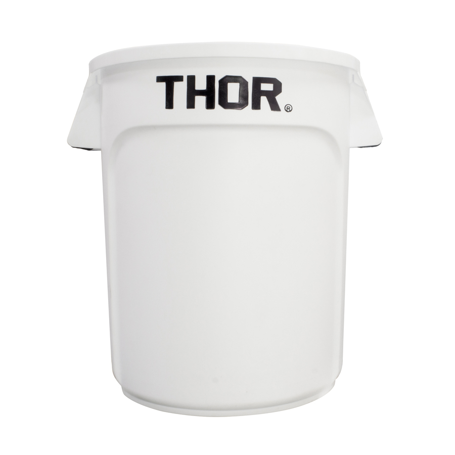 Trust Thor Round All Purpose Bin White LLDPE 75ltr 55.8x49x57cm PK 1