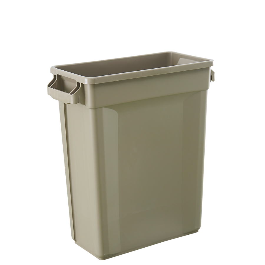 Trust Svelte® Bin Rectangular With Venting Channels Beige HDPE 60ltr 50.7x27.2x63.2cm PK 1