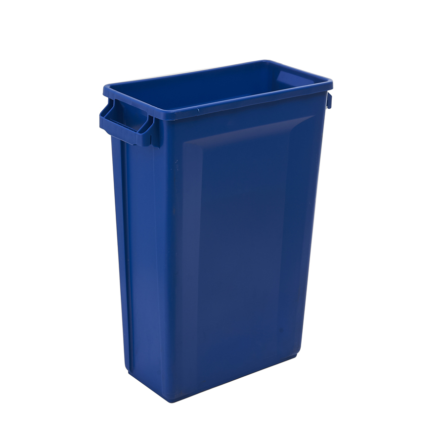 Trust Svelte® Bin Rectangular With Venting Channels Blue HDPE 60ltr 50.7x27.2x63.2cm PK 1