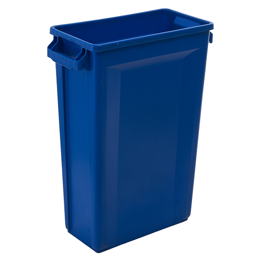 Trust Svelte® Bin Rectangular With Venting Channels Blue HDPE 87ltr 50.7x27.2x75.6 cm PK 1
