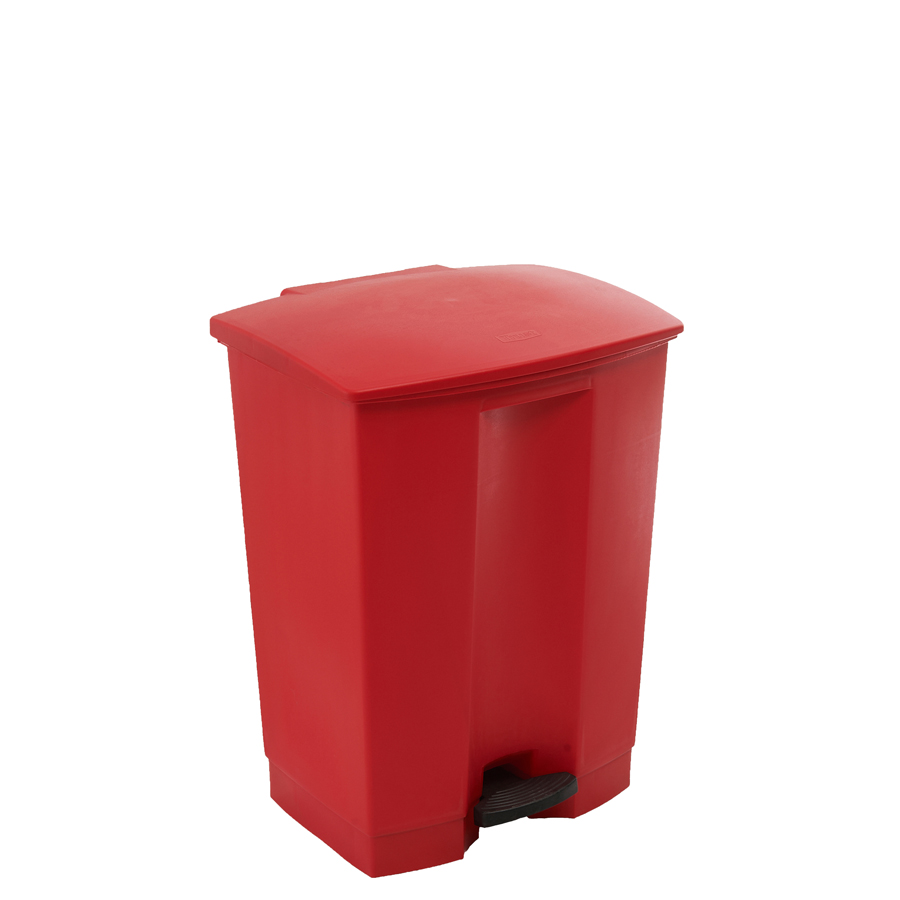 Trust Step-On Bin Red HDPE 45ltr 41.3x40.0x60.0 cm PK 1