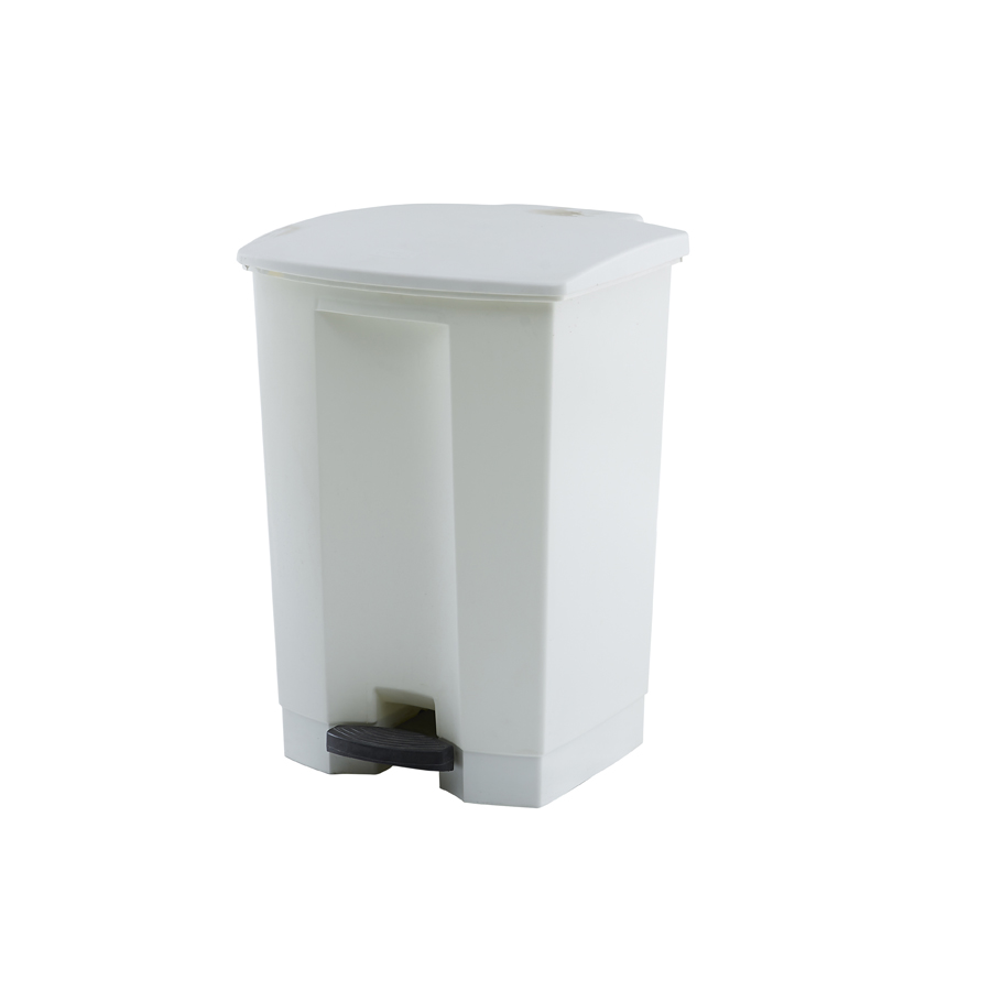 Trust Step-On Bin White HDPE 5ltr 41.3x40.0x60.0 cm PK 1