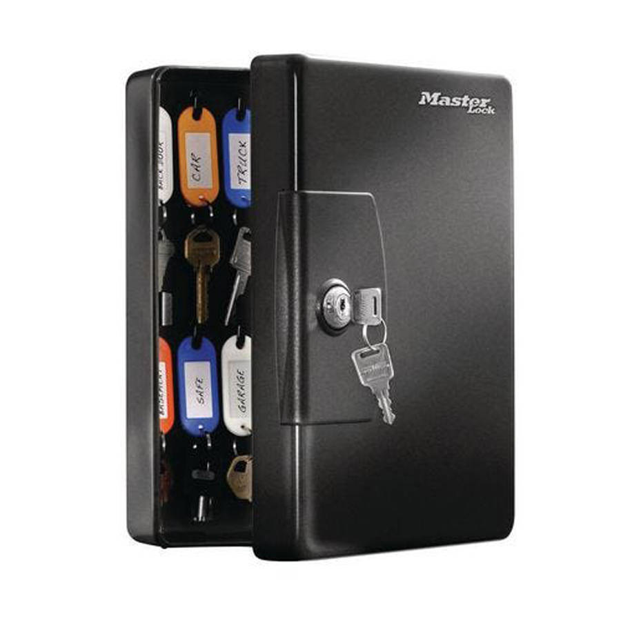 Black Key Box 25 Key Capacity Black Steel 250x188x85mm PK 1