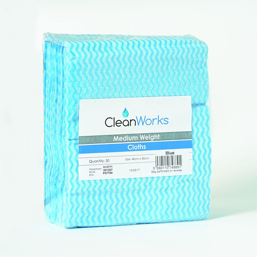 Cleanworks Medium Weight General Purpose Cloth Blue PK 1