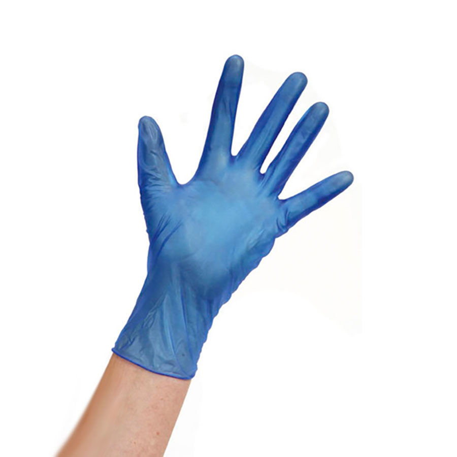 Powder Free Vinyl Gloves Blue Medium PK 1