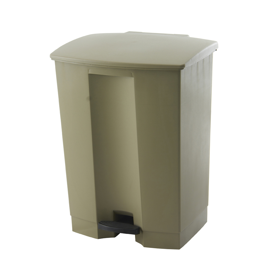 Trust Step-On Bin Beige HDPE 68ltr 50.2x41.0x67.3 cm PK 1