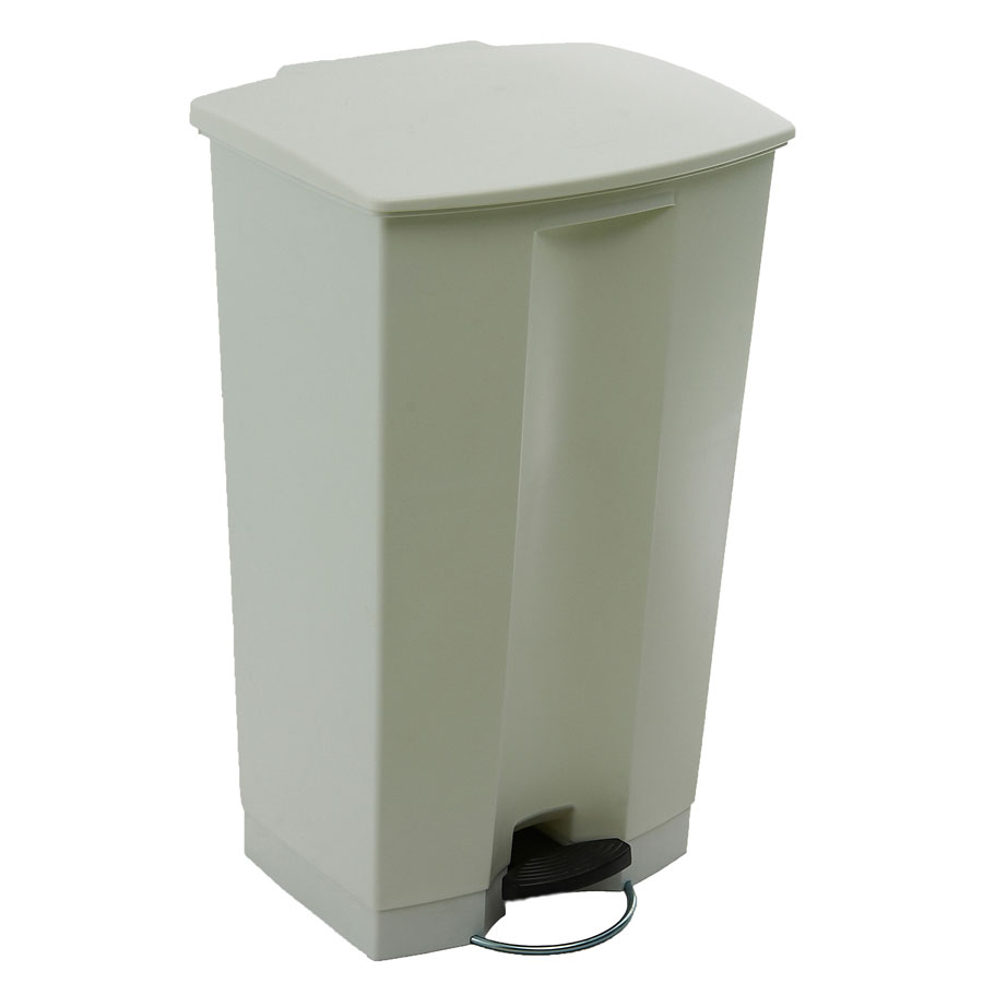 Trust Step-On Bin White HDPE 68ltr 50.2x41.0x67.3 cm PK 1