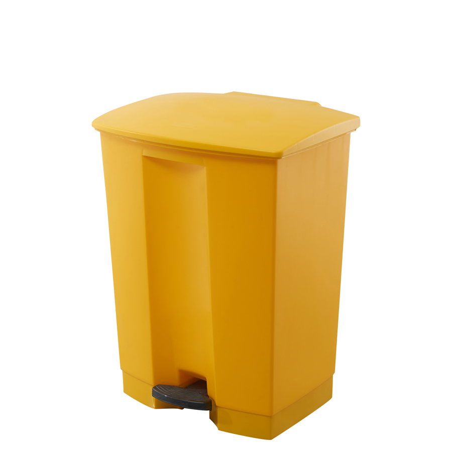 Trust Step-On Bin Yellow HDPE 68ltr 50.2x41.0x67.3 cm PK 1