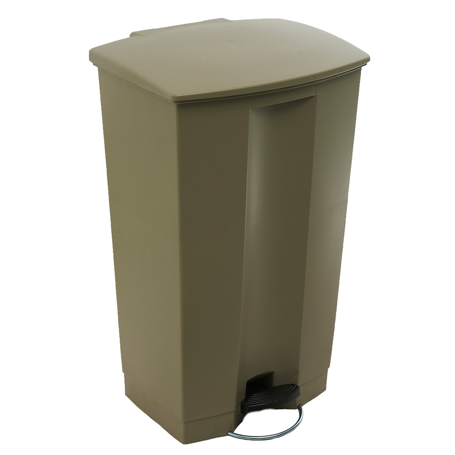 Trust Step-On Bin Beige HDPE 87ltr 50.2x44.7x82.6 cm PK 1