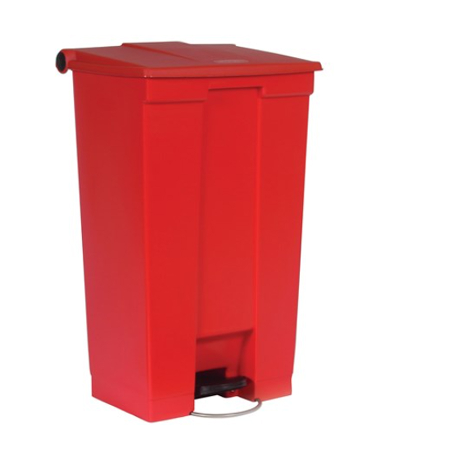 Rubbermaid Step-On Container Mobile Red Polyethylene 87ltr W50.2 x H82.6 x D41cm PK 1