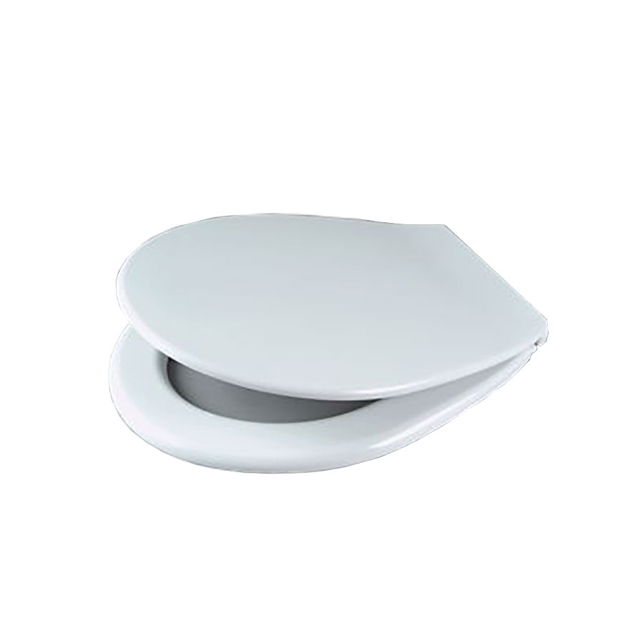 Toilet Seat & Cover Standard Fitting White Plastic PK 1