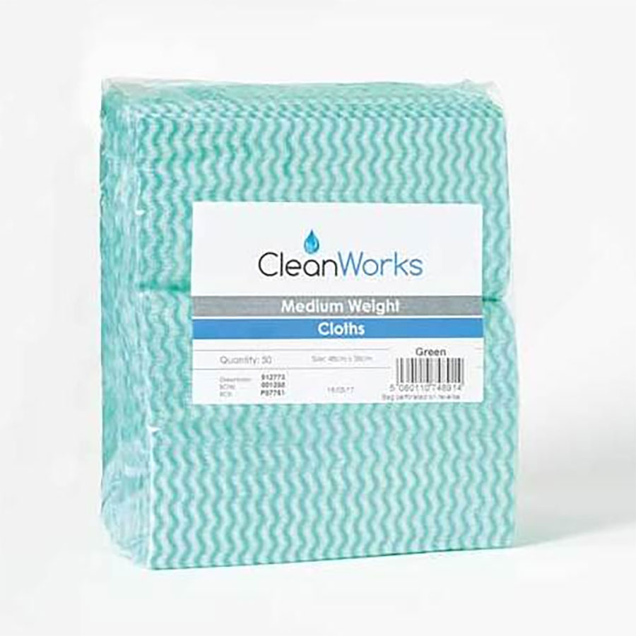 Cleanworks Medium Weight General Purpose Cloth Green PK 1