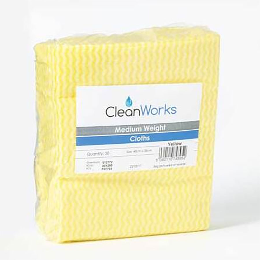 Cleanworks Medium Weight General Purpose Cloth Yellow PK 1