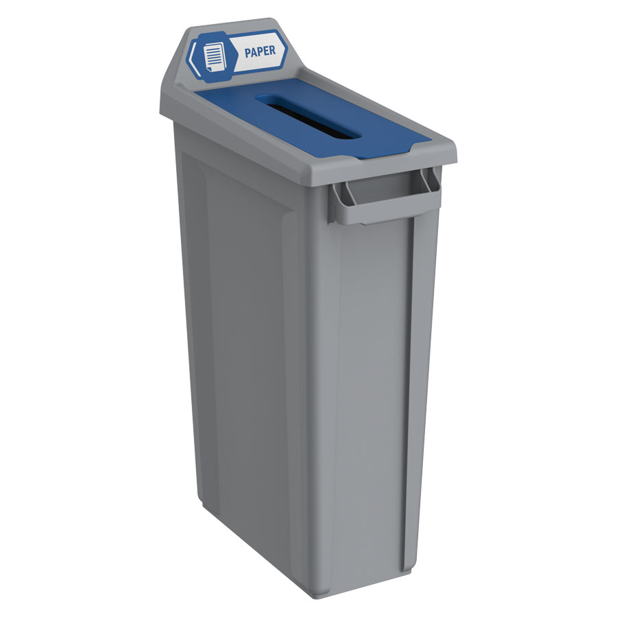 Trust Recycling Station 1 Stream Paper Grey HDPE 87ltr 50.7x27.2x89.9cm PK 1