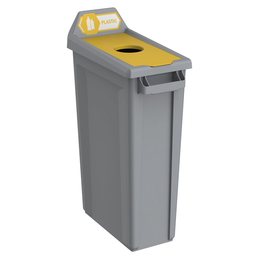 Trust Recycling Station 1 Stream Plastic Grey HDPE 87ltr 50.7x27.2x89.9cm PK 1