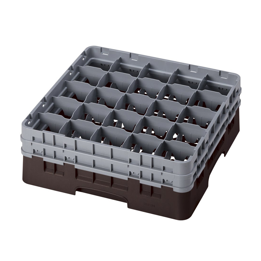 Cambro Camrack Brown 25 Compartment Glass Rack 50x50x15.5cm PK 4