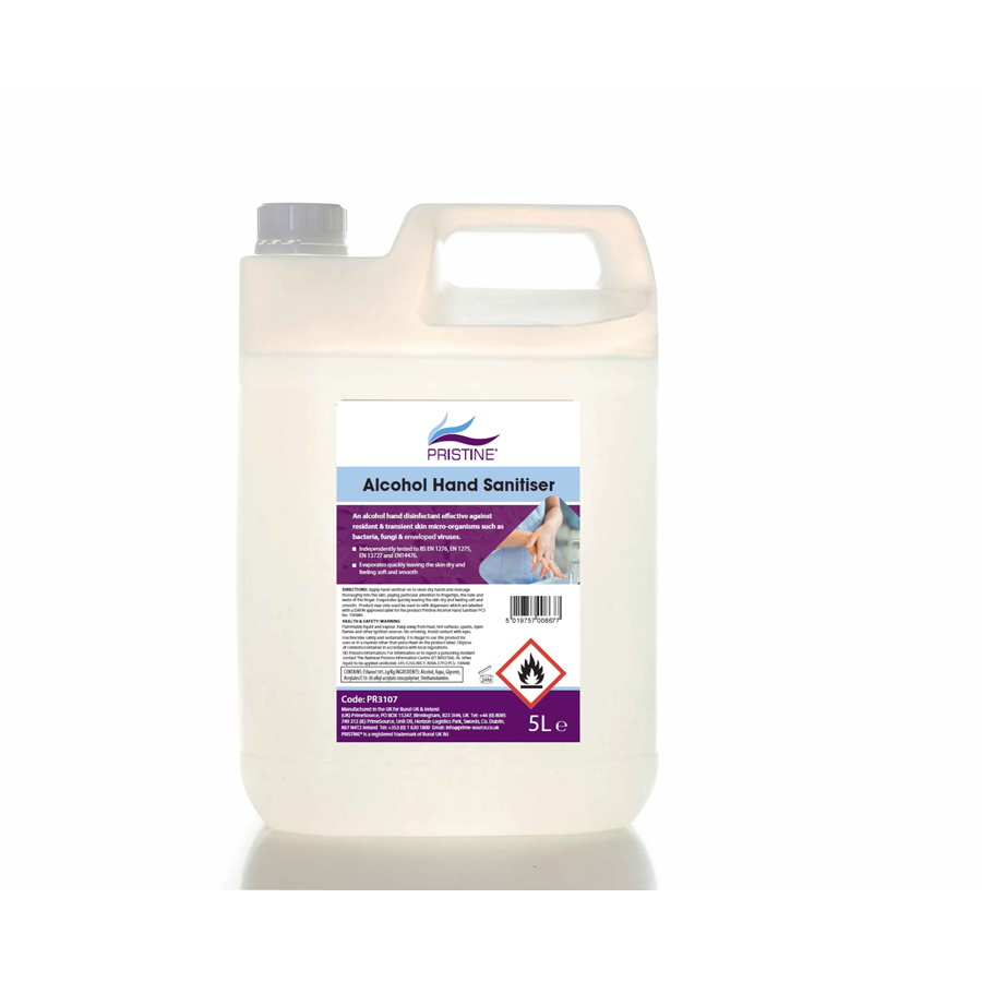 Pristine 5Ltr Alcohol Hand Sanitiser PK 1