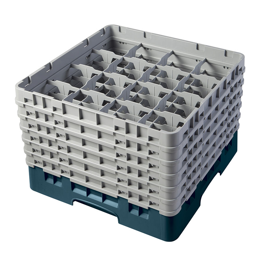 Cambro 16 Compartment Camrack Glass Rack Teal PK 2