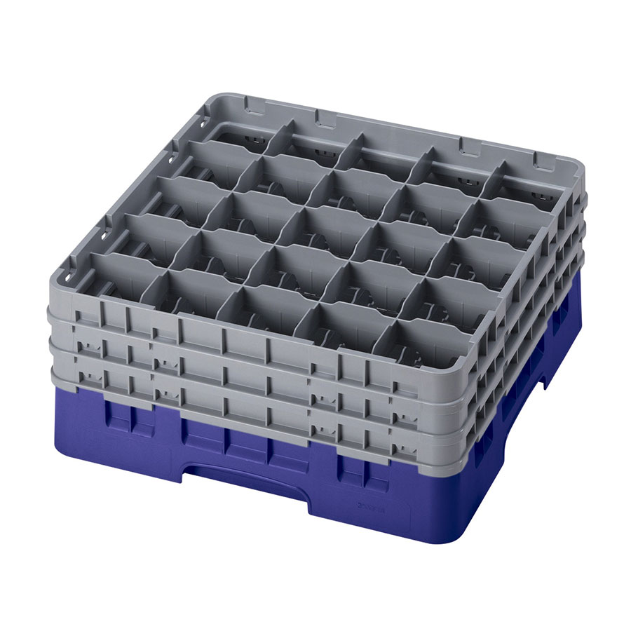 Cambro 25 Compartment Camrack Glass Rack Navy Blue PK 2