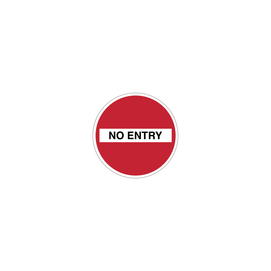 Mileta Safety Sign - No Entry Floor And Wall Graphic 400mm Dia PK 1