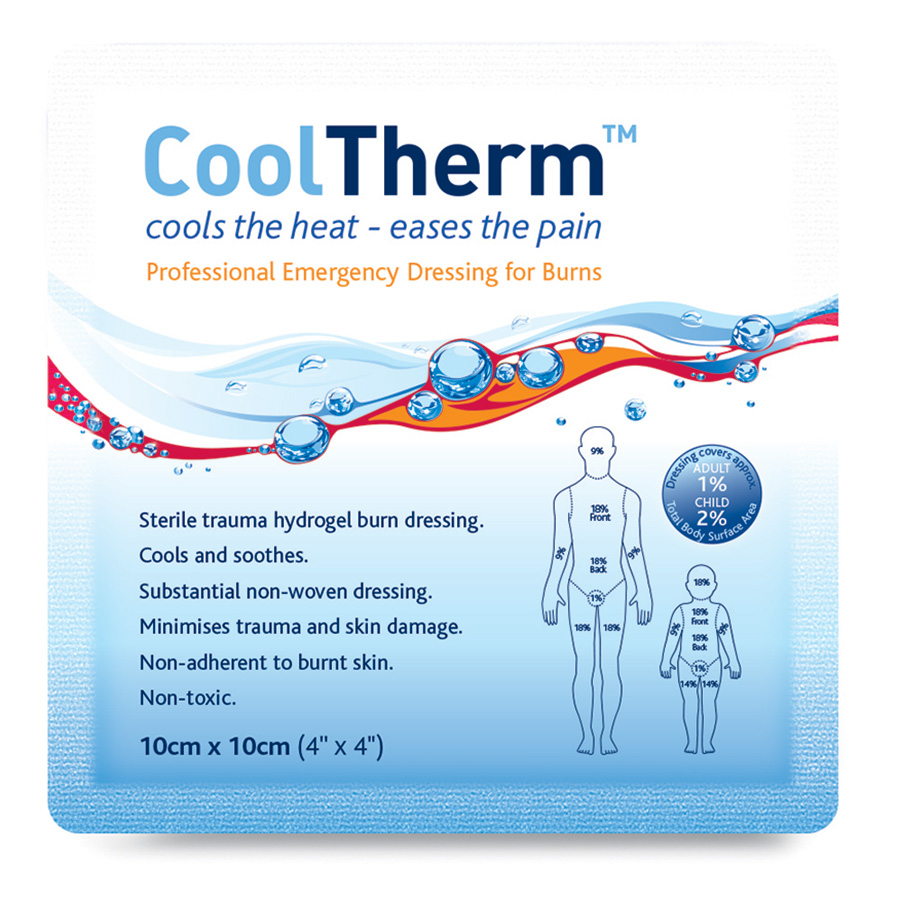 Cooltherm Burn Relief Dressing 10cm x 10cm PK 1