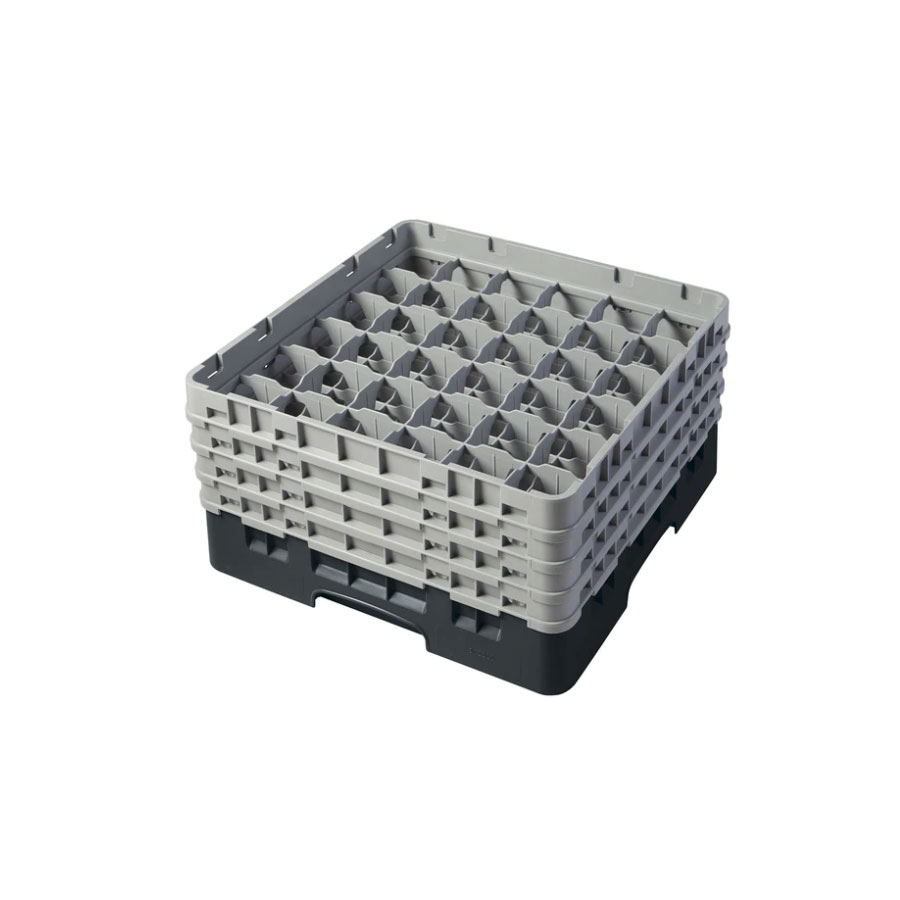 Cambro 36 Compartment Camrack Glass Rack Black PK 1
