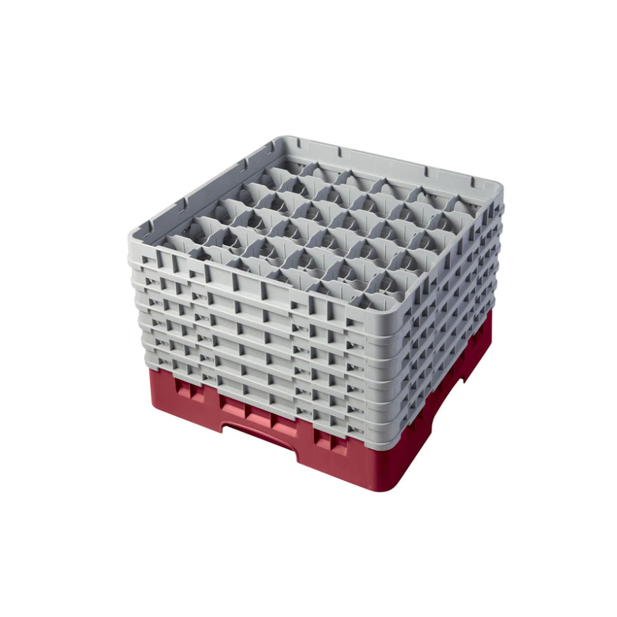 Cambro 36 Compartment Camrack Glass Rack Cranberry PK 1
