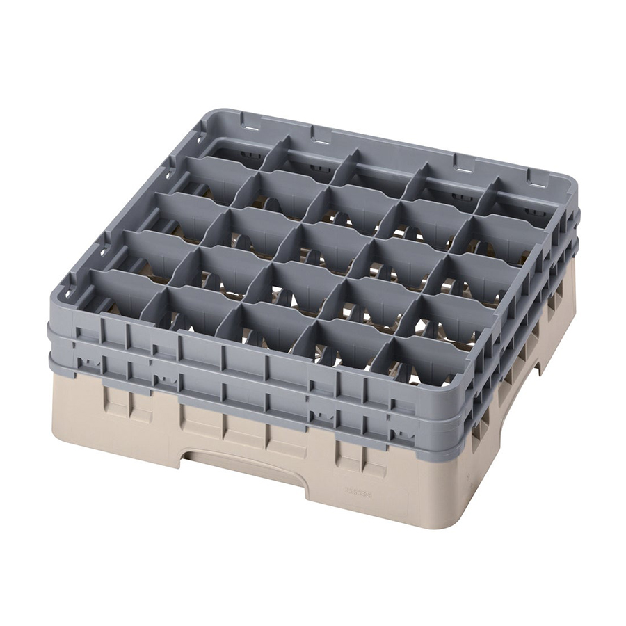 Cambro Camrack Beige 25 Compartment Glass Rack 50x50x15.5cm PK 4