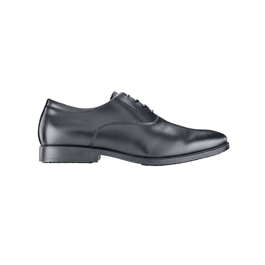 SHOES FOR CREWS AMBASSADOR BLACK LEATHER ANTISLIP MENS FORMAL SHOE UK-SIZE-10