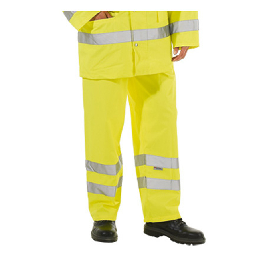 KEEP SAFE HI-VIS YELLOW WATERPROOF OVERTROUSERS XL