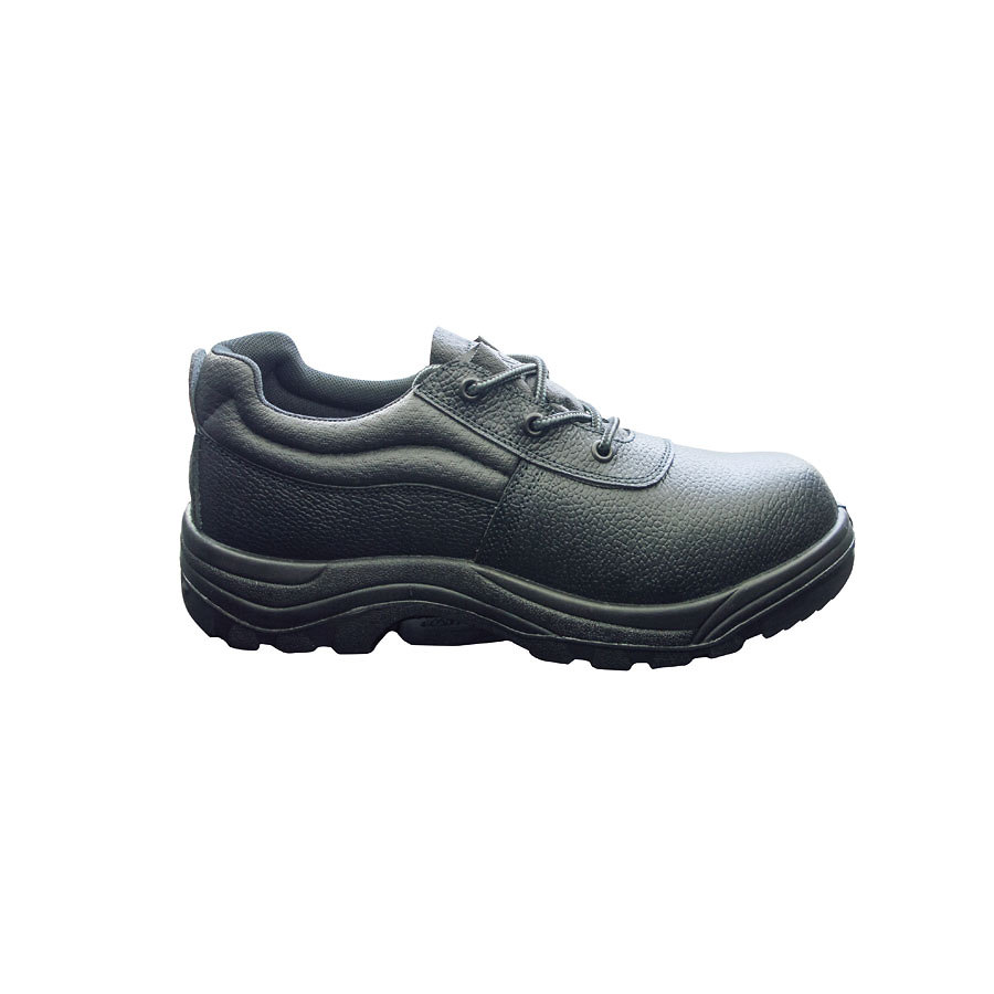 Brigade Unisex Black Leather Lace Up S1 Steel Toe Safety Shoe UK-Size-11 PK 1