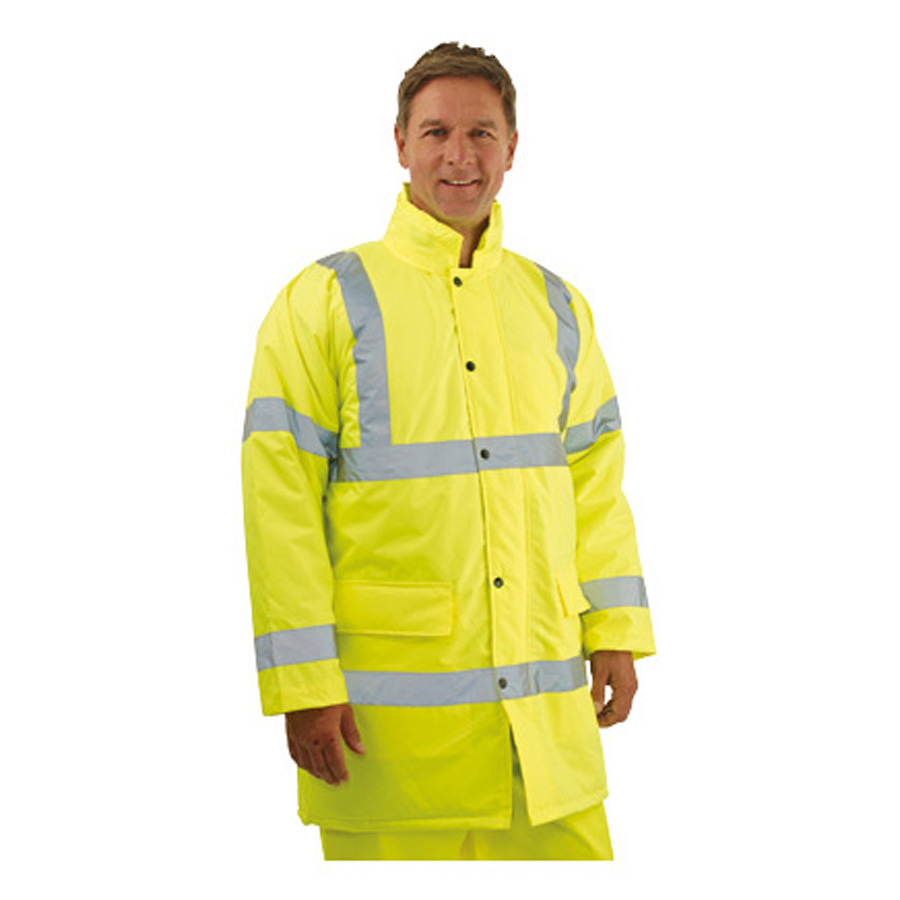 KEEP SAFE HI-VIS YELLOW TRAFFIC JACKET S