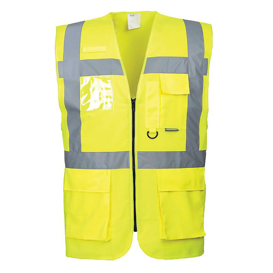 PORTWEST S476 YELLOW HI-VIS EXECUTIVE WAISTCOAT XXL