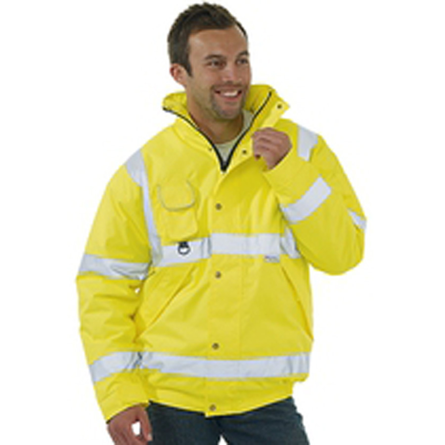 KEEP SAFE HI-VIS YELLOW BOMBER JACKET XL