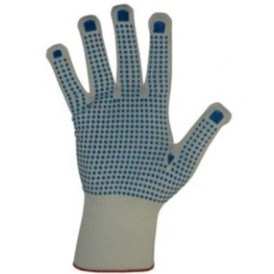 Keep Safe Knitted Nylon Glove with Dotted Palm 10 PK 1