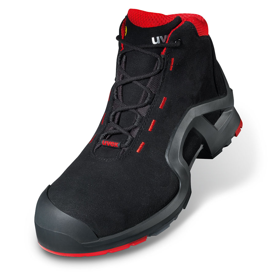 UVEX BLACK MICROVELOUR S3 SRC NON SLIP TRAINER STYLE BOOT WITH UVEX XENOVA TOE CAP UK-SIZE-11