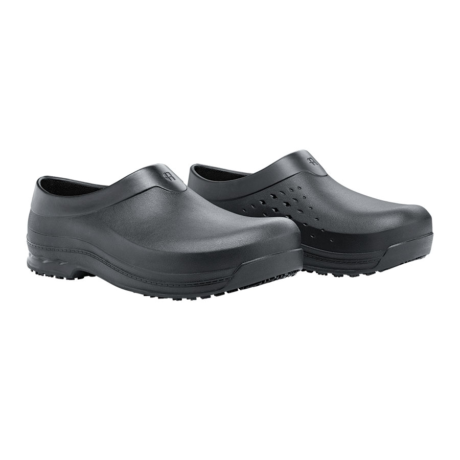SHOES FOR CREWS RADIUM BLACK WATER RESISTANT UNISEX SAFETY CLOG UK-SIZE-4