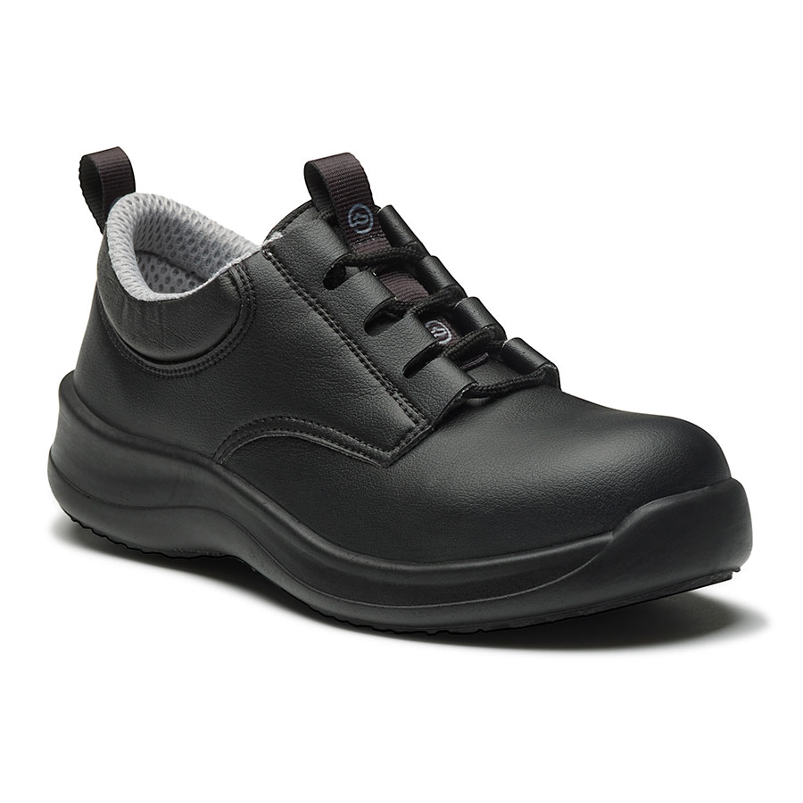 WEARERTECH DEFEND BLACK MICROFIBRE UNISEX LACE UP SAFETY SHOE UK-SIZE-10.5